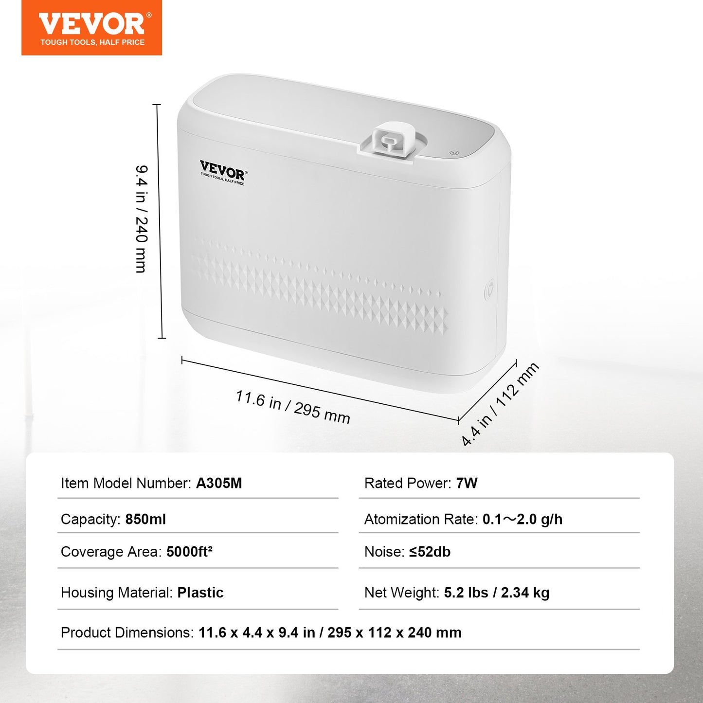HVAC Doftspridare 850ML Kalluftsdoftmaskin 5000 kvm Vattenlös