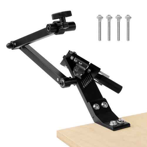 Gräsklipparknivslipare, 15° - 45° justerbart gräsklipparknivslipverktyg med 4 adapterstift, kullagerdesign och 25 mm förstorat handtag, kompatibel med de flesta vinkelslipar
