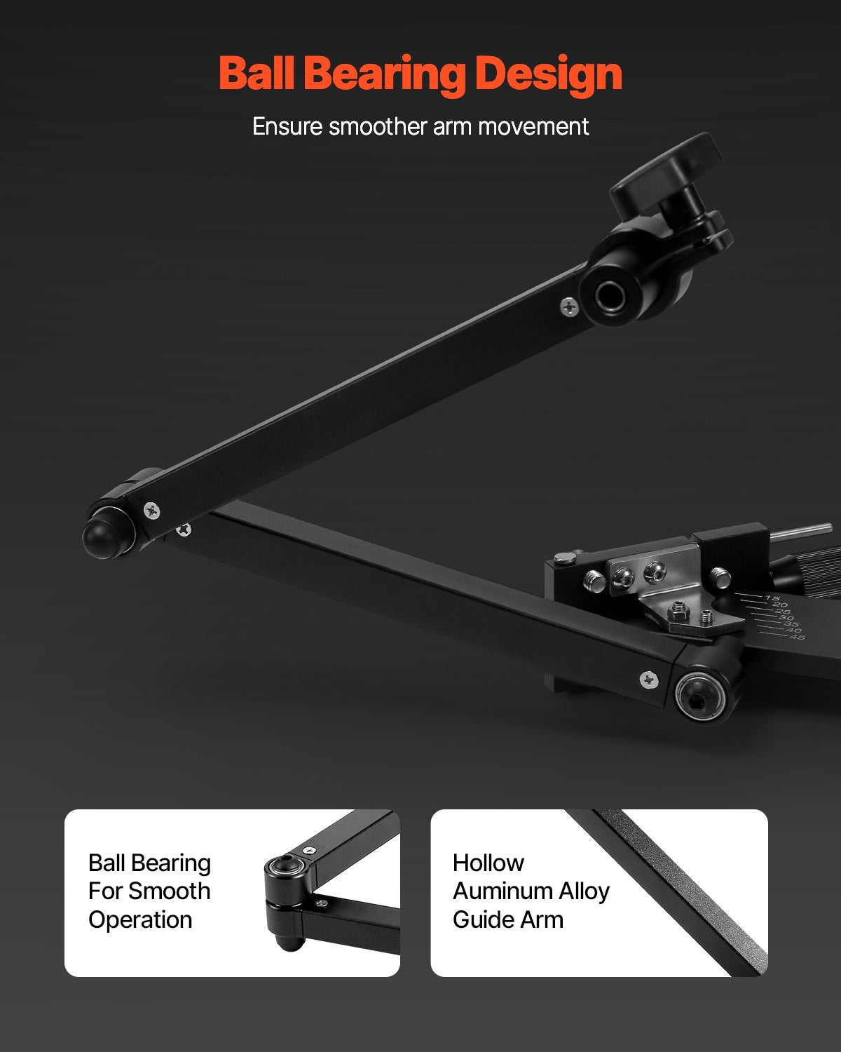 Gräsklipparknivslipare, 15° - 45° justerbart gräsklipparknivslipverktyg med 4 adapterstift, kullagerdesign och 25 mm förstorat handtag, kompatibel med de flesta vinkelslipar