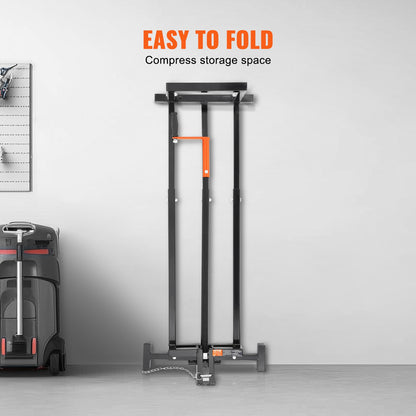 Ride on Lawn Mower Lift Jack, 880 Lbs Weight Capacity, Telescopic Maintenance Jack with Crank Handle & Power Tool Handle, Foldable Lawn Tractor Lifter for Lawn Mowers and Garden Tractors, Black