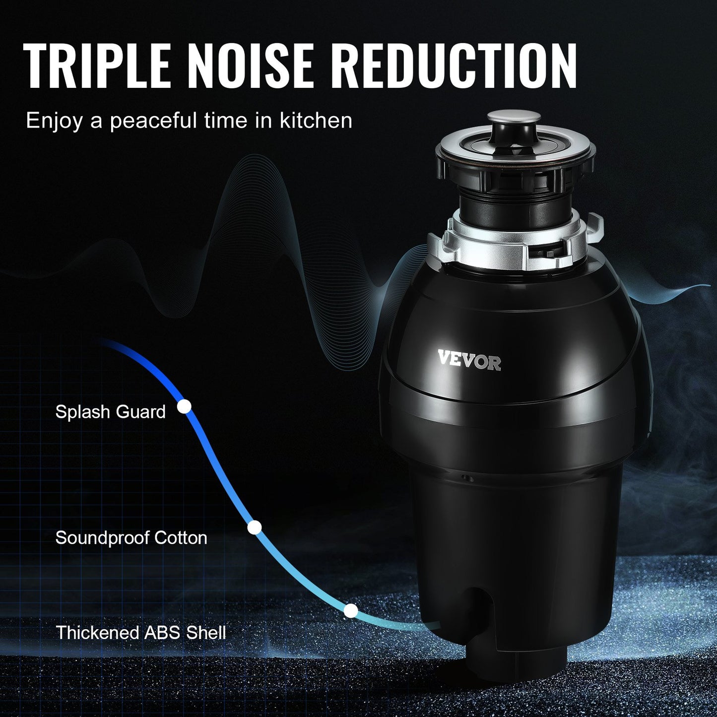 Avfallskvarn 1 hk kontinuerlig matavfallskvarn 3960 varv/min EZ Connect