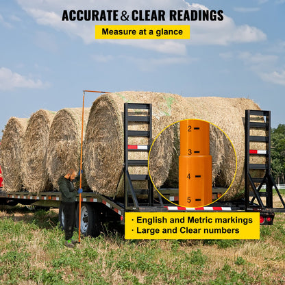 Load Height Measuring Stick, 15\' Sturdy Fiberglass Truck Height Stick with Adjustable Pole, Non-conductive Truck Height Measuring Stick with Carrying Bag, Height Stick for Trucks, Car Haulers