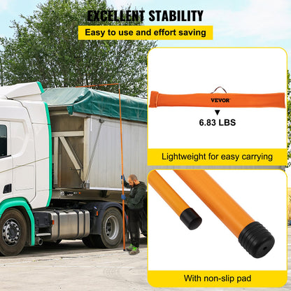 Mätstång för lasthöjd, 20' robust höjdstång i glasfiber för lastbilar med justerbar stång, icke-ledande höjdstång för lastbilar med bärväska, höjdstång för lastbilar, biltransportörer