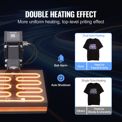 Heat Press Machine 15 x 15 in/38.1 x 38.1 cm Sublimation Printer Transfer for DIY T-shirt