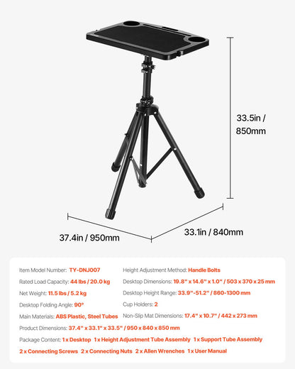 Cykelbord, stationärt hopfällbart justerbart cykeltränings- och löpbandsbord med triangelstöd, halkfritt cykelträningsbord med flera spår och handtag, lämplig för hemmakontorsträning