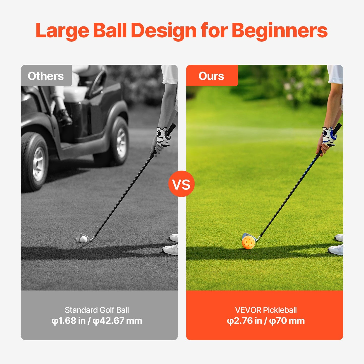 Golfspel för trädgården, golfbana med 6 hål, övningsspel för golf, chipping-spel för familjer, vuxna och barn, bärbart golfspel för utomhusbruk för gräsmatta, gård, camping, park, strand