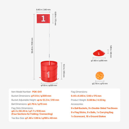 Backyard Golf Game, 9 Hole Golf Course, Golf Game Practice Games, Golf Chipping Game for Family, Adults and Kids, Portable Outdoor Yard Golf Game for Lawn, Yard, Camping, Park, Beach