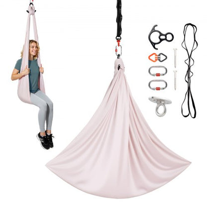 Aerial Yoga Hammock, 136.07 kg Load Aerial Silk, Yoga Swing with Nylon Fabric, PE Zipper Bag for Parent-Child Interaction, Strengthen Muscles & Improve Practice, Hammock and Swing Combo