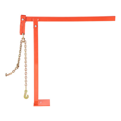 78 cm T Post Puller, Heavy Duty Fence Post Puller with 109.2 cm Lifting Chain, Rust-Resistant Steel, Labor-Saving T-Post Remover Tool for Round Fence Posts, Sign Posts & Tree Stumps