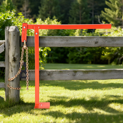 91,4 cm T-stolpsavdragare, kraftiga staketstolpsavdragare med avdragarplatta och 119 cm lyftkedja, arbetsbesparande T-stolpsborttagare för runda staketstolpar, skyltstolpar och trädstubbar