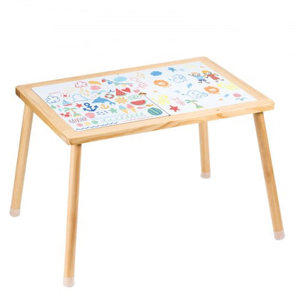 Sensory Table for Toddlers, Kids Activity Table with Double-Sided Tabletop & Non-Slip Feet, Indoor/Outdoor Play Activity Table, Wooden Sensory Table for Drawing Studying, Ideal Gift for Boy Girl