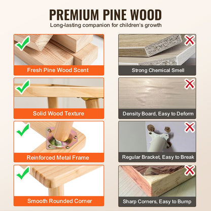 Sensory Table and Chairs Set, Toddlers Activity Table with 2 Stools, 2 Storage Bins & Paper Roll Holder, Indoor/Outdoor Play Sand and Water Table, Wooden Kids Sensory Table - Gift for Boys Girls