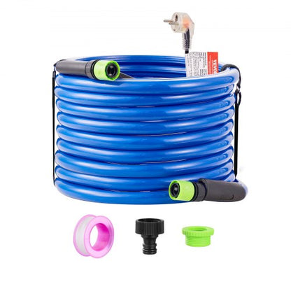 15 meter varmvattenslang för husbil, varmvattenslang med frostskyddsmedel ner till -45°F, automatisk självreglerande, 5/8" innerdiameter med snabbkopplingssats, bly- och BPA-fri