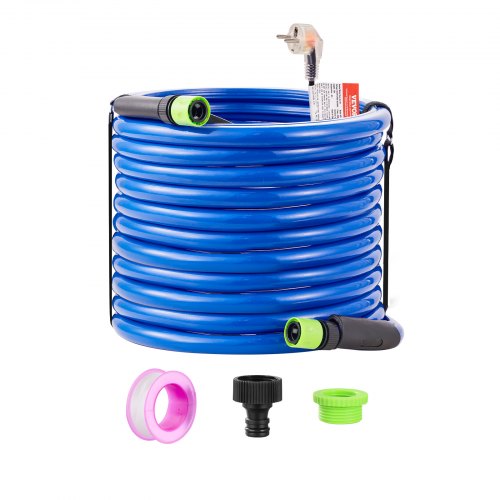 75ft Heated Water Hose for RV, Heated Drinking Water Hose Antifreeze to -45°F, Automatic Self-regulating, 5/8" I.D. with Quick-connect Fitting Set, Lead and BPA Free
