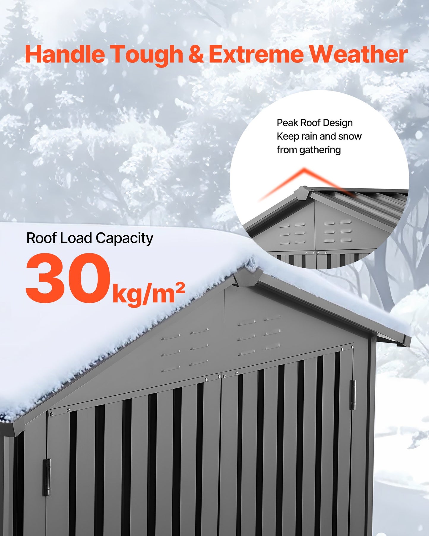 1860 x 1210 x 1841 mm Metal Garden Shed, Outdoor Storage Shed with Lockable Doors & 4 Louver Vents, Peak Roof Metal Sheds Outdoors Storage, Storaged Sheds for Backyard, Garden, Patio