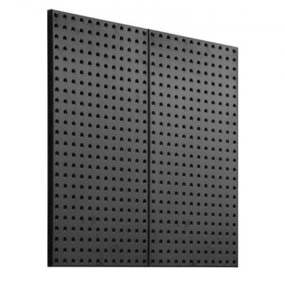 Metal Pegboard Panels, 24" x 12" Pegboard, 2 Panels, Heavy Duty Steel Peg Board Wall Organizer, for Living Room Garage Tool Storage Workbench Office Organization Craft Room Kitchen Home, Black