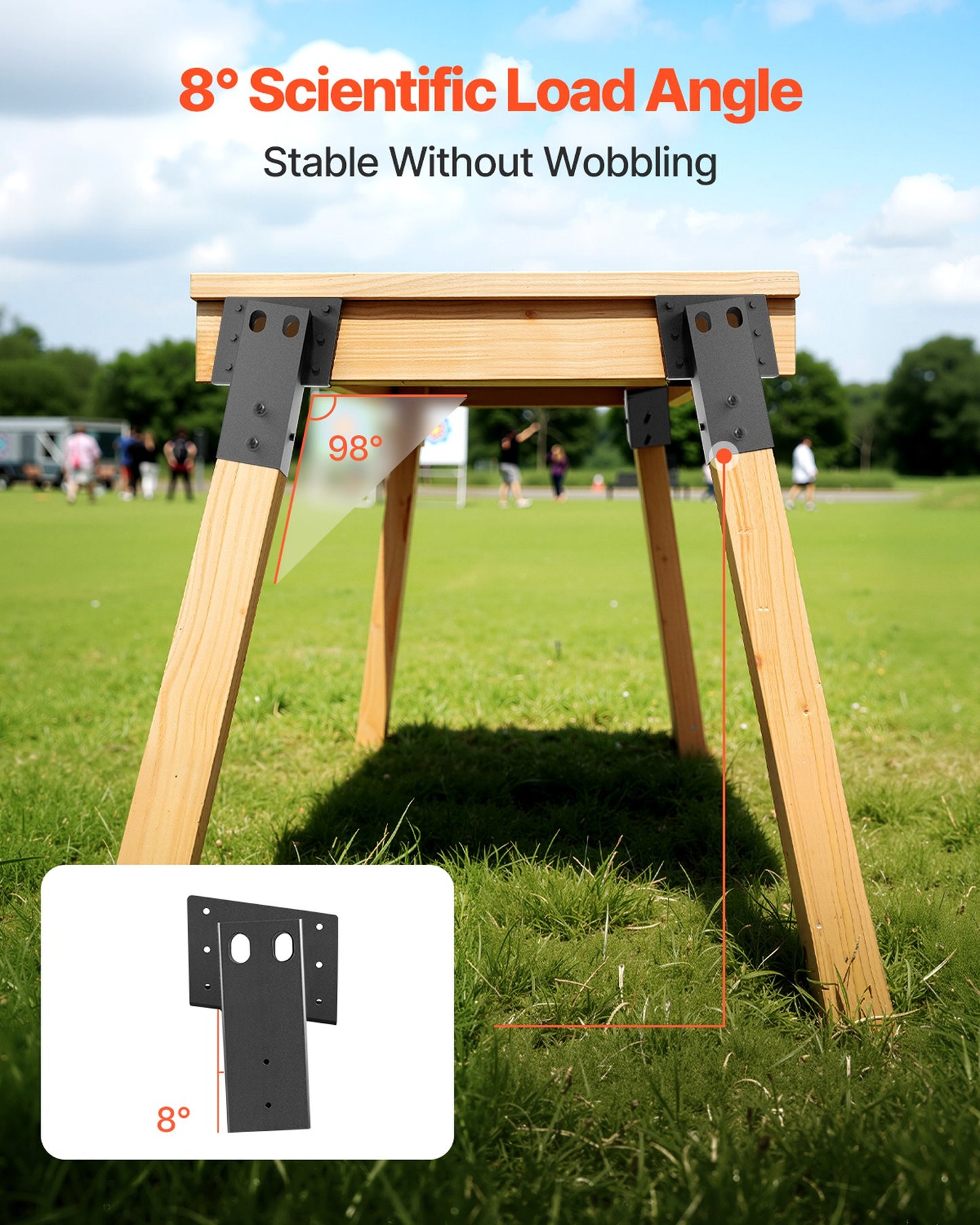 Deer Blind Brackets, Outdoor 3.6x3.6 Platform Bracket, Fit 3.5x3.5 In / 88.9x88.9 mm Lumber, 2204lbs/1000kg Capacity Steel Elevator Brackets for Deer Stand, Hunting Blinds, Shooting Shack, 4 Pcs