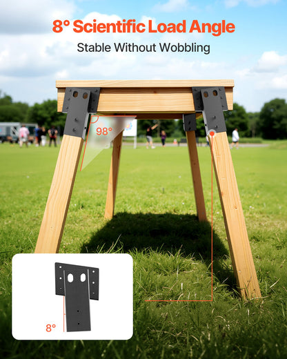 Deer Blind Brackets, Outdoor 3.6x3.6 Platform Bracket, Fit 3.5x3.5 In / 88.9x88.9 mm Lumber, 2204lbs/1000kg Capacity Steel Elevator Brackets for Deer Stand, Hunting Blinds, Shooting Shack, 4 Pcs