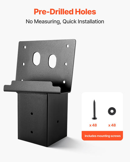 Deer Blind Brackets, Outdoor 3.6x3.6 Platform Bracket, Fit 3.5x3.5 In / 88.9x88.9 mm Lumber, 2204lbs/1000kg Capacity Steel Elevator Brackets for Deer Stand, Hunting Blinds, Shooting Shack, 4 Pcs