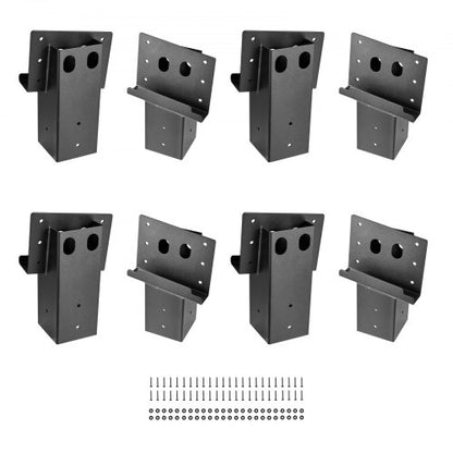 Deer Blind Brackets, Outdoor 3.6x3.6 Platform Bracket, Fit 3.5x3.5 In / 88.9x88.9 mm Lumber, 2204lbs/1000kg Capacity Steel Elevator Brackets for Deer Stand, Hunting Blinds, Shooting Shack, 8 Pcs