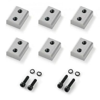 Rebar Cutter Blades, 6 Pcs Replacement Jaw Blades for 5/8Inch 16mm #5 Electric Rebar Cutter, Double-sided, CR12MOV High-Hardness Steel, Fast Efficient with Screws and Spring Washer, Silver