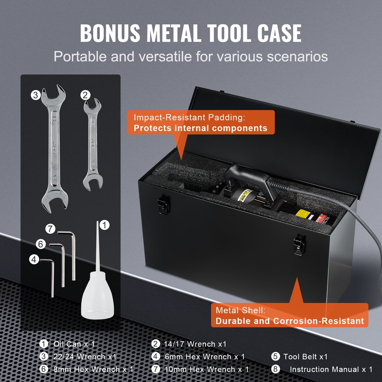 Electric Hydraulic Rebar Cutter, 2000W Portable Rebar Cutter, Cutting up to 1.1 Inch (5-28mm) Rebar within 4 Seconds, High Power Steel Rebar Cutter with Oil Can Rich Accessories,Black BC-300