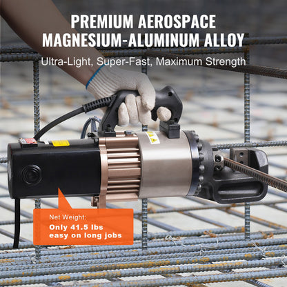 Electric Hydraulic Rebar Cutter, 2000W Portable Rebar Cutter, Cutting up to 1.1 Inch (5-28mm) Rebar within 4 Seconds, High Power Steel Rebar Cutter with Oil Can Rich Accessories,Black BC-300