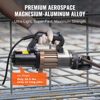 Elektrisk hydraulisk armeringsskärare, 1500W bärbar armeringsskärare, skär upp till 7/8 tum #7 4-22 mm armeringsjärn inom 2,5 sekunder, högpresterande stålarmeringsskärare med oljekanna och tillbehör, svart RC-22