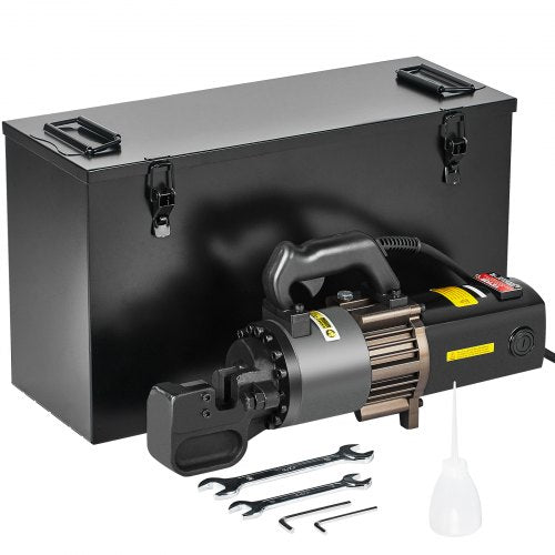 Electric Hydraulic Rebar Cutter, 2000W Portable Rebar Cutter, Cutting up to 1 Inch #8 4-25mm Rebar within 3.5 Seconds, High Power Steel Rebar Cutter with Oil Can Rich Accessories,Black RC-25