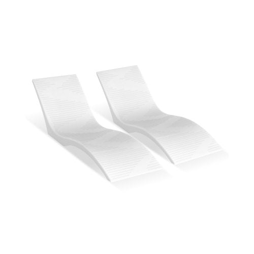 Poolfåtöljer, set med 2 schäslonger, poolfåtöljer för inomhusbruk för upp till 13 cm vattendjup, fasta i pooler och flytande på vatten, lämpliga för alla pooltyper, solarium vid poolen och på soldäck