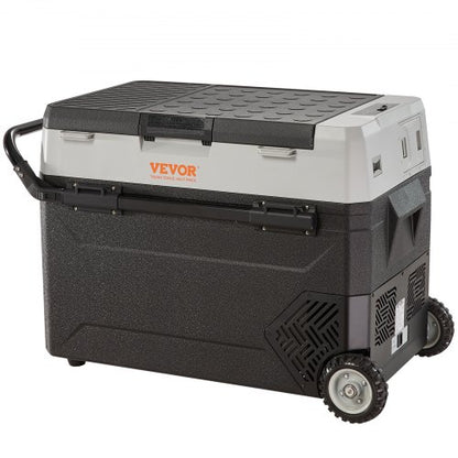 Bärbar bilkylskåp med fryskompressor 56 Qt dubbelzon för bilhem