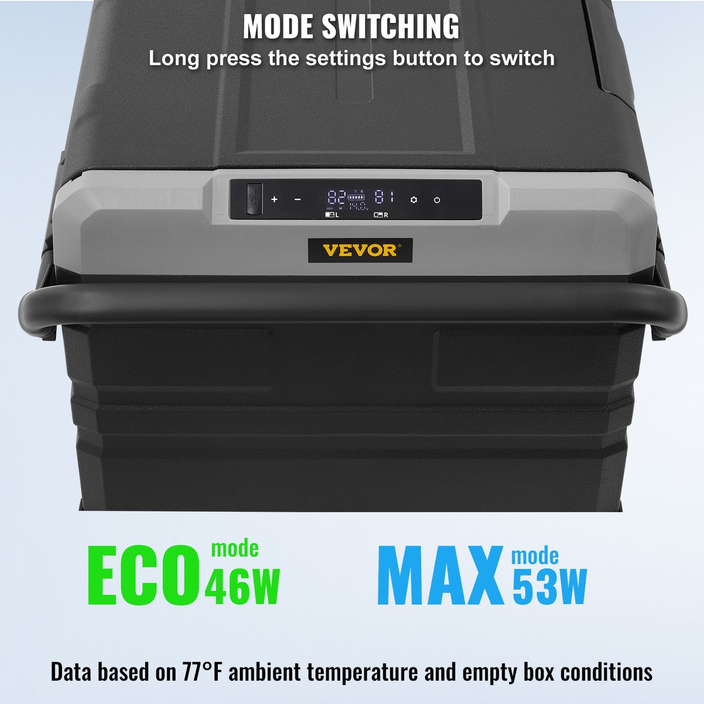 Car Refrigerator, 12 Volt Car Refrigerator Fridge, 95 L Dual Zone Portable Freezer with Wheels and Handle, -4℉-68℉, 12/24V DC and 100-240V AC Compressor Cooler for Outdoor, Camping