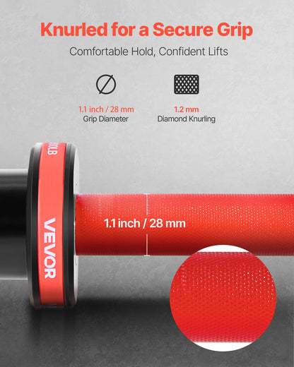 220cm Barbell Bar, Fit 2-Inch Weight Plates, Barbell Bar with Knurled Grip for Strength Training, Weightlifting, Squat, Deadlift, Bench Press, Curl, Overhead Press, 1000lbs/453kg Capacity