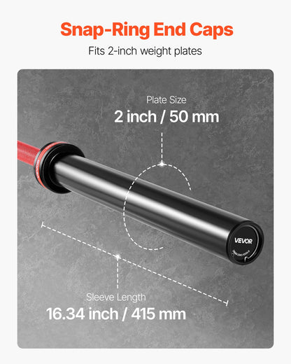 220cm Barbell Bar, Fit 2-Inch Weight Plates, Barbell Bar with Knurled Grip for Strength Training, Weightlifting, Squat, Deadlift, Bench Press, Curl, Overhead Press, 1000lbs/453kg Capacity