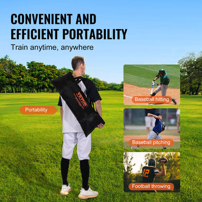 6 x 6 fot fotbollsträningsnät, träningsnät för kastmål med 5 målfickor, knutlöst nät inkluderar bågram och bärbar bärväska, förbättrar quarterbackens kastnoggrannhet, röd