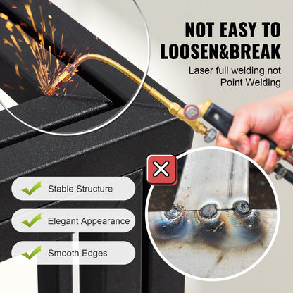 38 Inch Heavy Duty Dog Crate, Indestructible Dog Crate, 3-Door Heavy Duty Dog Kennel for Medium to Large Dogs with Lockable Wheels and Removable Tray, High Anxiety Dog Crate for Indoor & Outdoor