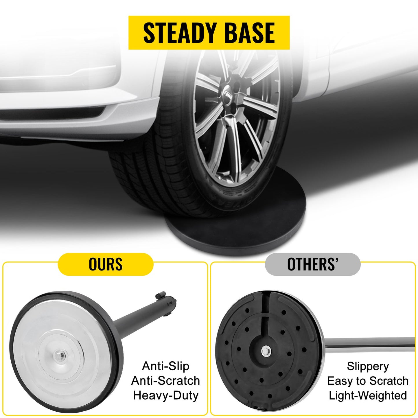 Crowd Control Stanchion, Set of 4 Pieces Stanchion Set, Stanchion Set with 6.6 ft/2 m Black Retractable Belt, Black Crowd Control Barrier with Concrete and Metal Base – Easy Connect Assembly