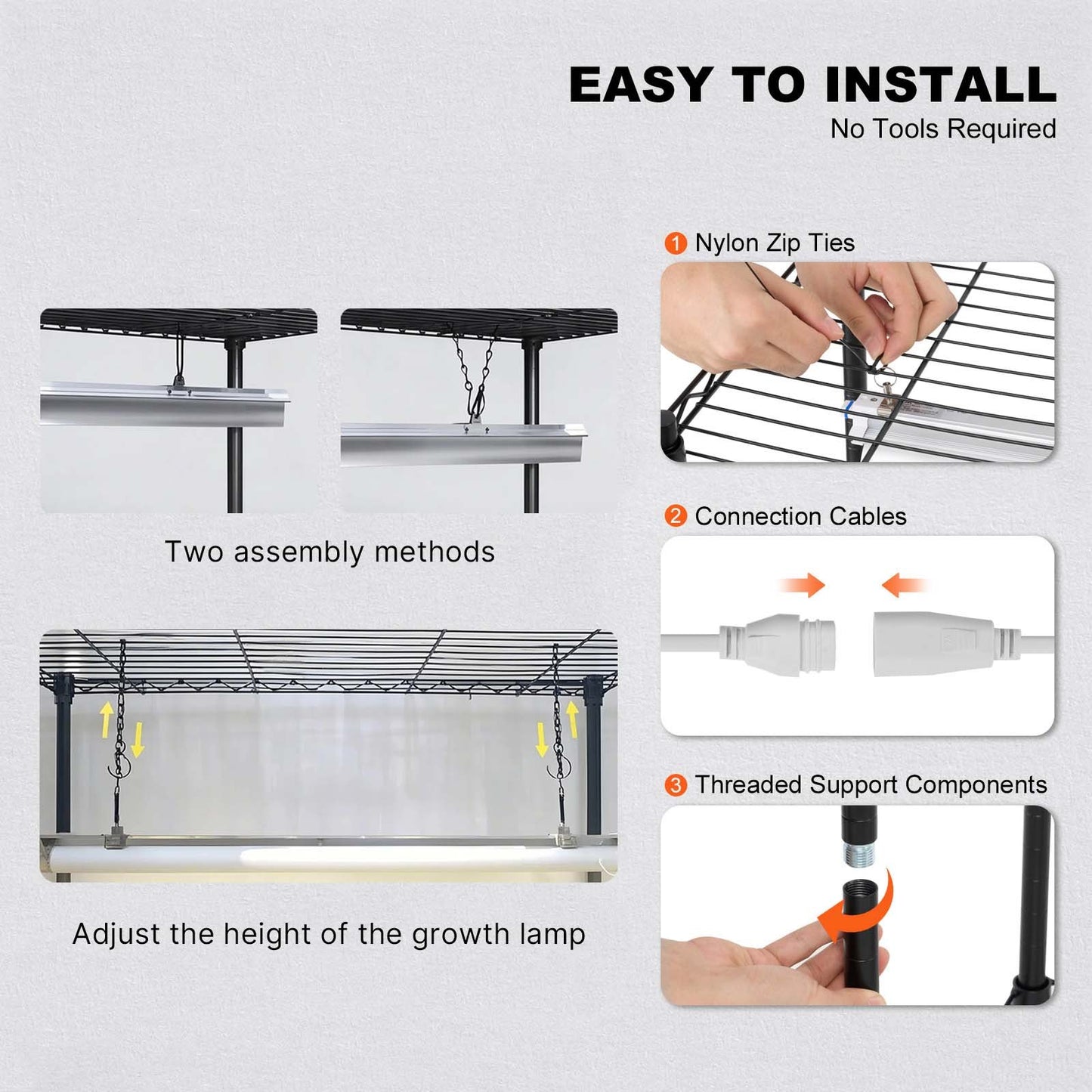 Indoor Greenhouse with Grow Light, 4 Tiers, 180W LED Grow Light Shelf with Cover & Timer, 3 Spectrum Light Portable Greenhouse Cabinet Plant Stand for Seed Starting 35.4" x 13.8" x 59.1"