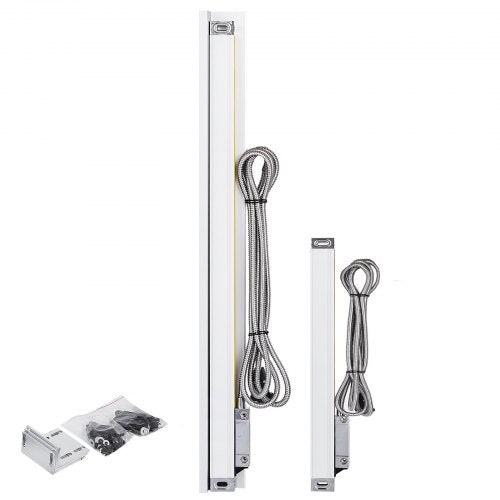 2 precisionslinjära skalor med längderna 250 mm och 1000 mm (10 tum och 40 tum)