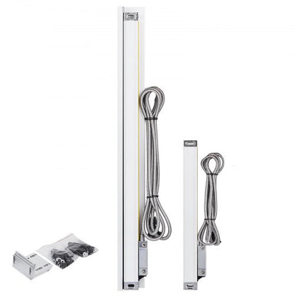 2 precisionslinjära skalor med längderna 250 mm och 1000 mm (10 tum och 40 tum)