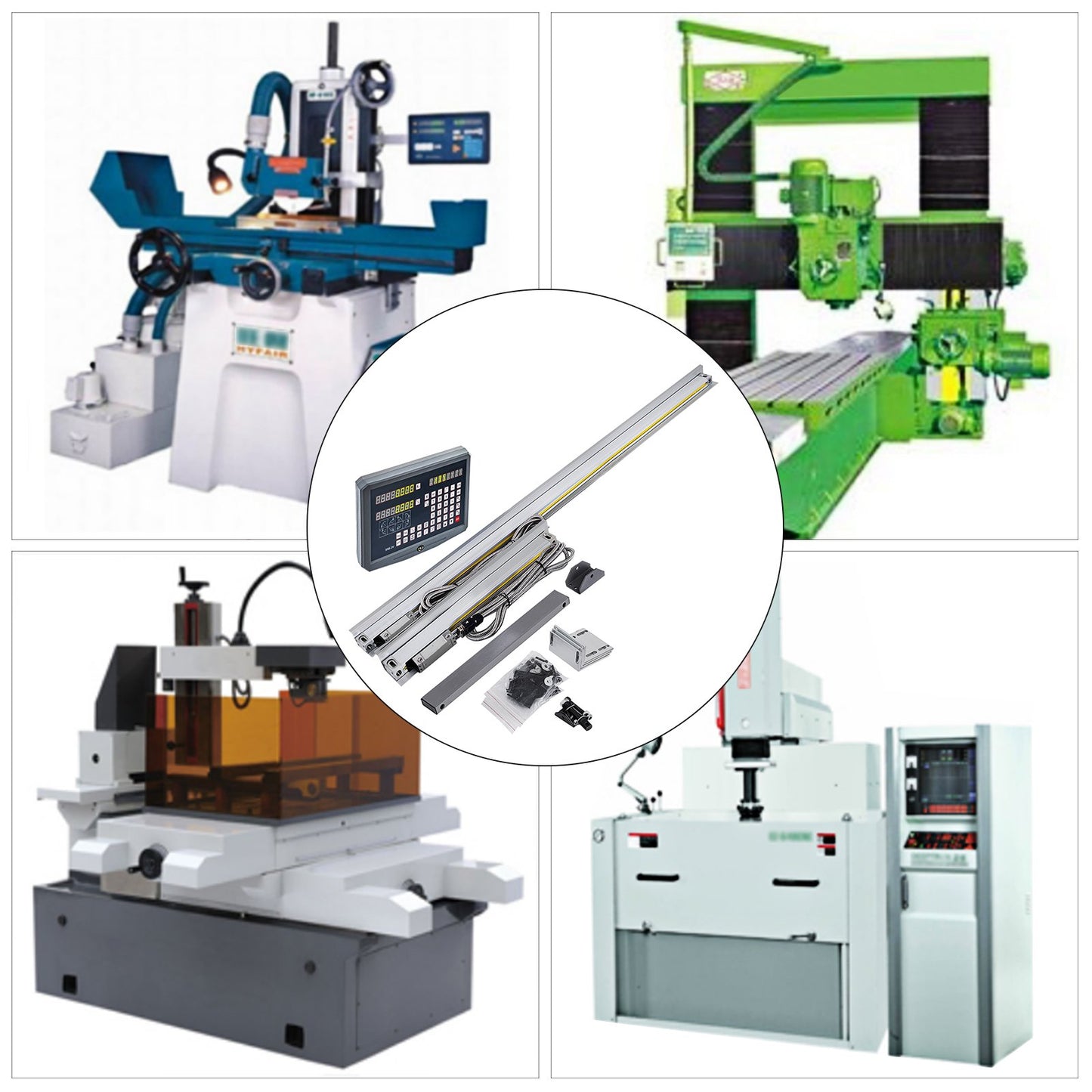 2 Axis Digital Readout DRO Display 1000mm and 250mm Travel Length Precision Linear Scale Axis Digital Readout