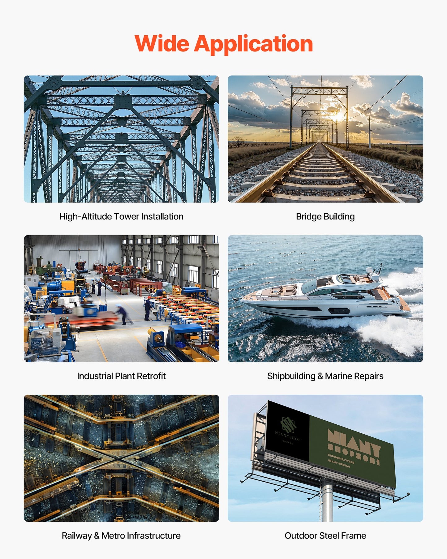 Magnetisk borrpress, 1400 W, 50 mm borrdiameter, 0-850 varv/min hastighet, reversibel riktning, magnetisk borrpress med 6 kärnborrar, elektrisk borrmaskin för industri och heminredning