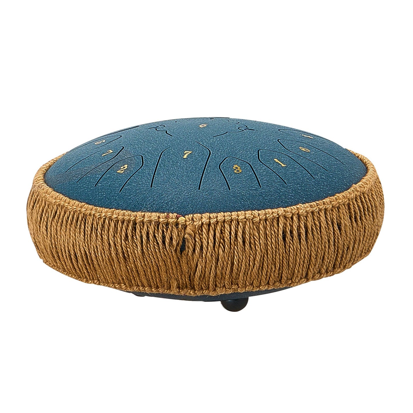 Ståltungtrumma, 30,5 cm 13-noters regntrumma för trädgården, C-dur-trummor med notbok och klubbor, slagverksinstrument för meditation, yoga, nybörjare, musikalisk utbildning, marinblå