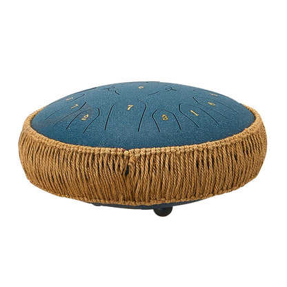 Ståltungtrumma, 30,5 cm 13-noters regntrumma för trädgården, C-dur-trummor med notbok och klubbor, slagverksinstrument för meditation, yoga, nybörjare, musikalisk utbildning, marinblå