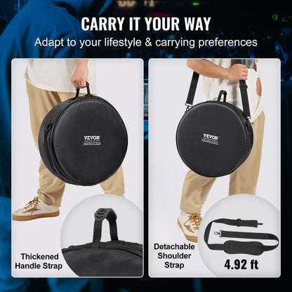 5-Piece Drum Bag Set, 1680D Oxford Fabric, Padded Drum Bags and Cases with 4.92 ft Detachable Shoulder Strap Carry Handles Foldable Design, for 22'' Kick 12'' Tom 13'' Tom 16'' Tom 14'' Snare