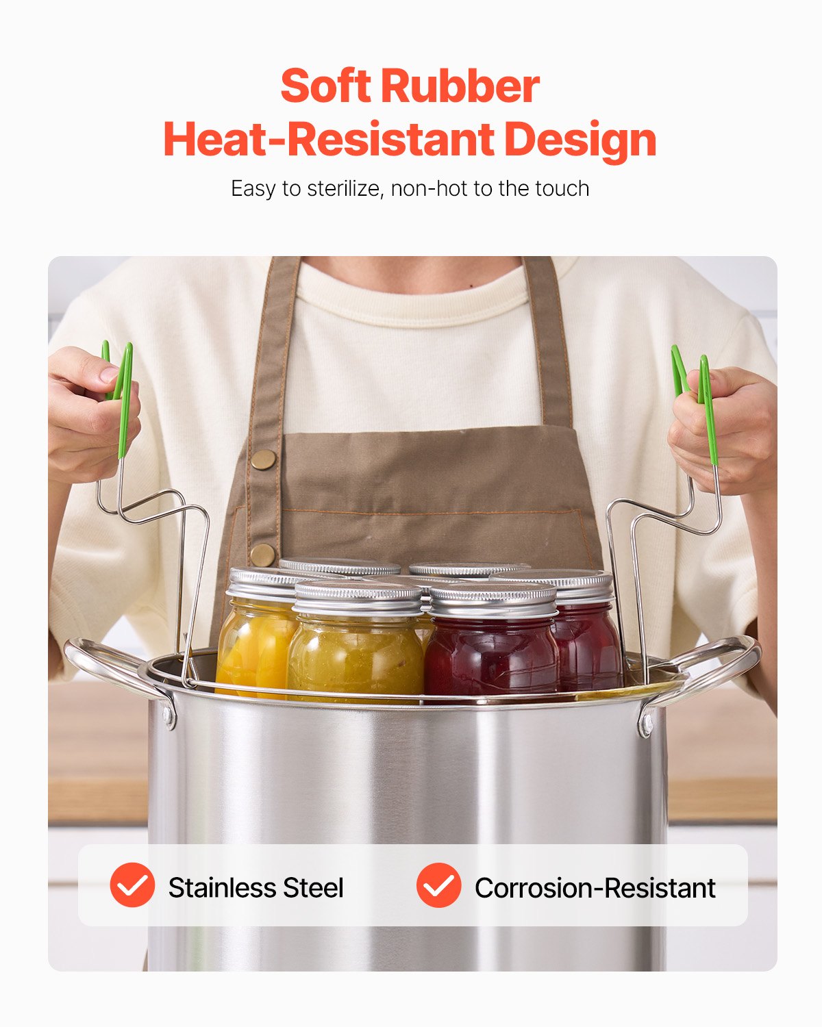Canning Supplies Starter Kit, 9 Pieces Stainless Steel Water Bath Canning Kit for Beginners, Canning Tools Set: Rack, Ladle, Measuring Spoon, Funnel, Tongs, Jar Lifter, Jar Wrench