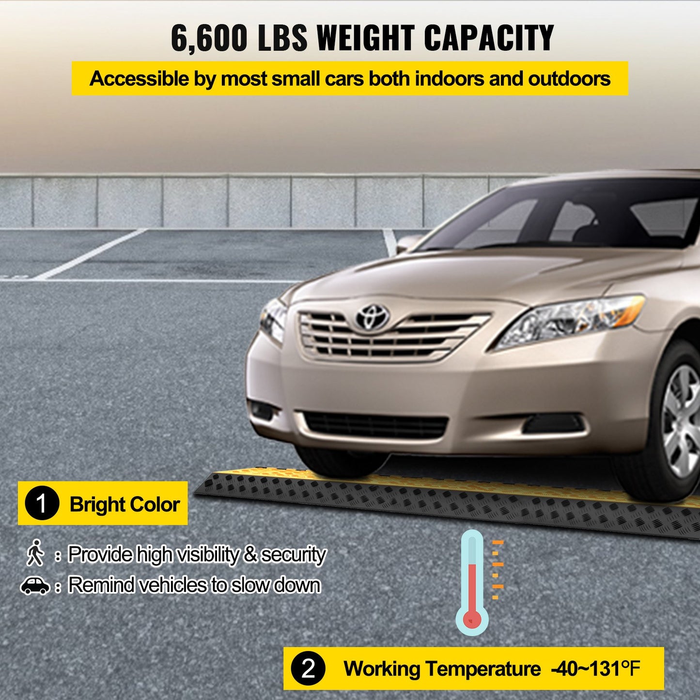 3-kanalig gummikabelskyddsramp 94,5x50x8 cm kraftig kabelskyddsramp farthinder uppfartsslang kabelramp skyddsöverdrag