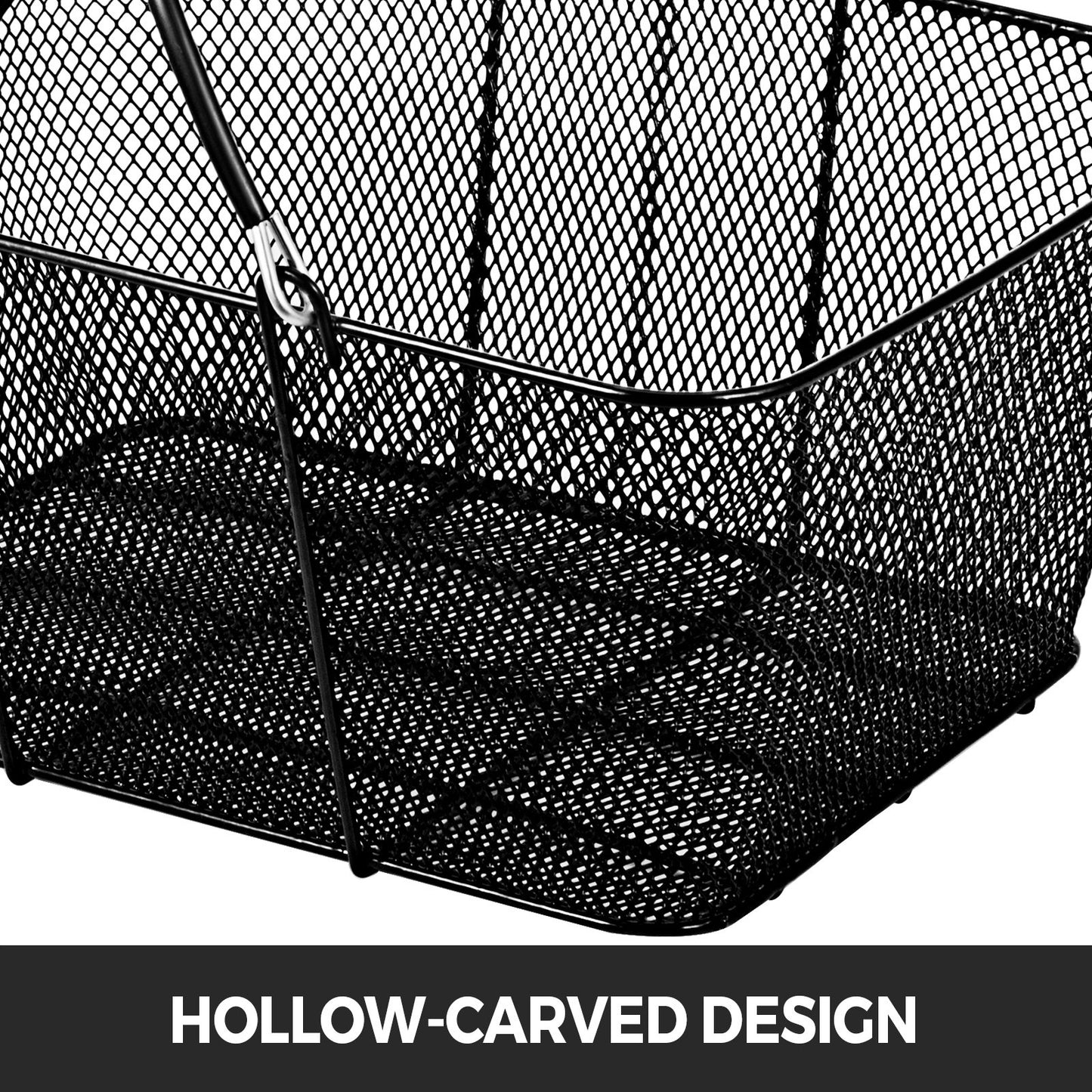 Shopping Baskets with Handles, 12PCS, Black Metal Shopping Basket, Portable Wire Shopping Basket, Black Wire Mesh shopping Basket Set for Supermarkets, Retail Stores, Grocery Shopping, Black