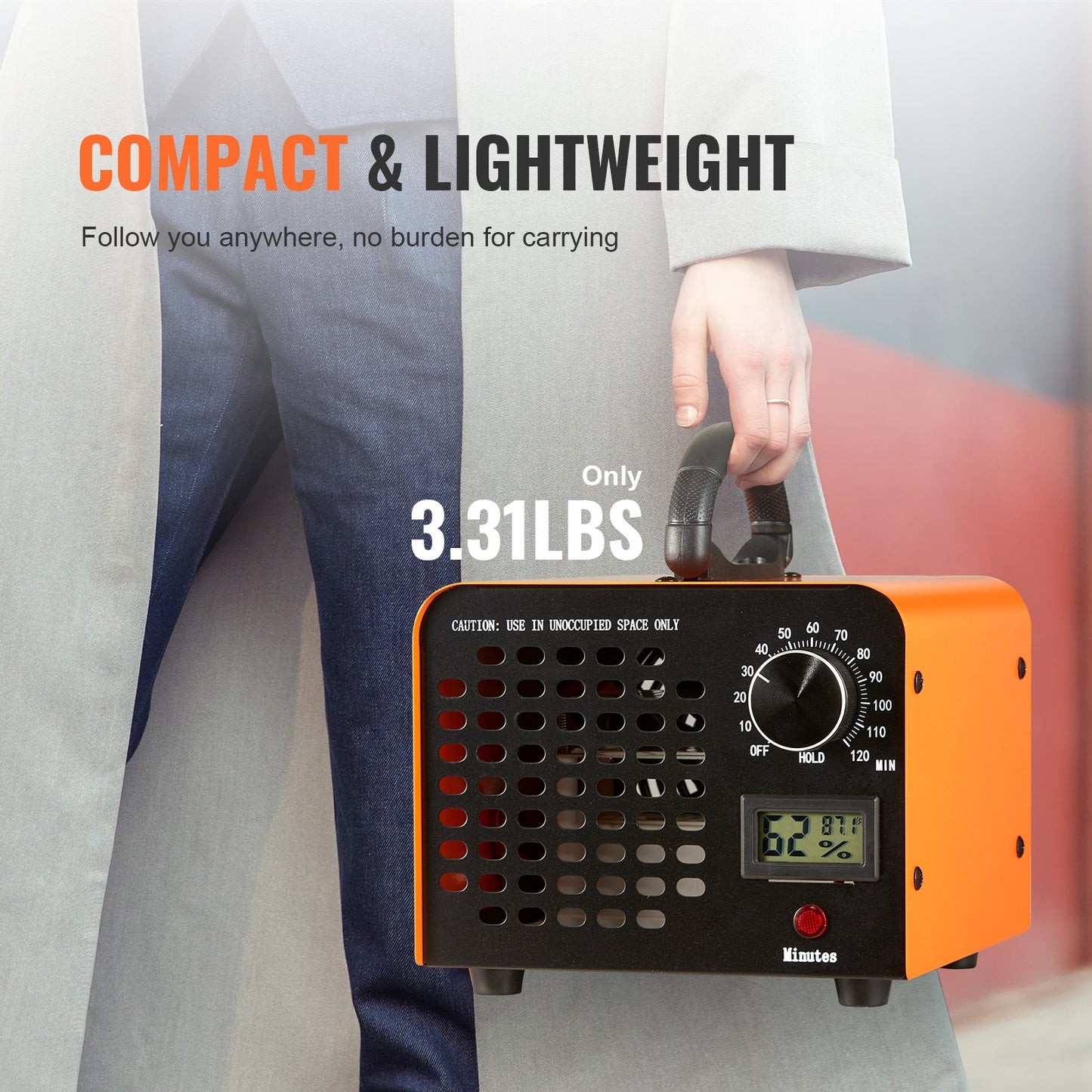 Ozone Generator, 12000mg/h Ozone Machine Odor Remover, High Capacity Commercial/Industrial Ozone Generator Machine, Home Air Ionizers Deodorizer with 0-120 min Time Setting for Rooms, Cars, Pets