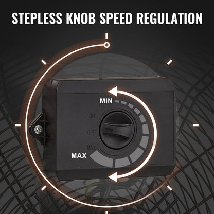 Drum Fan, 24 Inch High Velocity Industrial Shop Fan, Heavy Duty Commercial Use Infinitely Variable Speed 7935CFM,360°Adjustable Tilting Industrial Floor Fan for Warehouse,Workshop,Factory